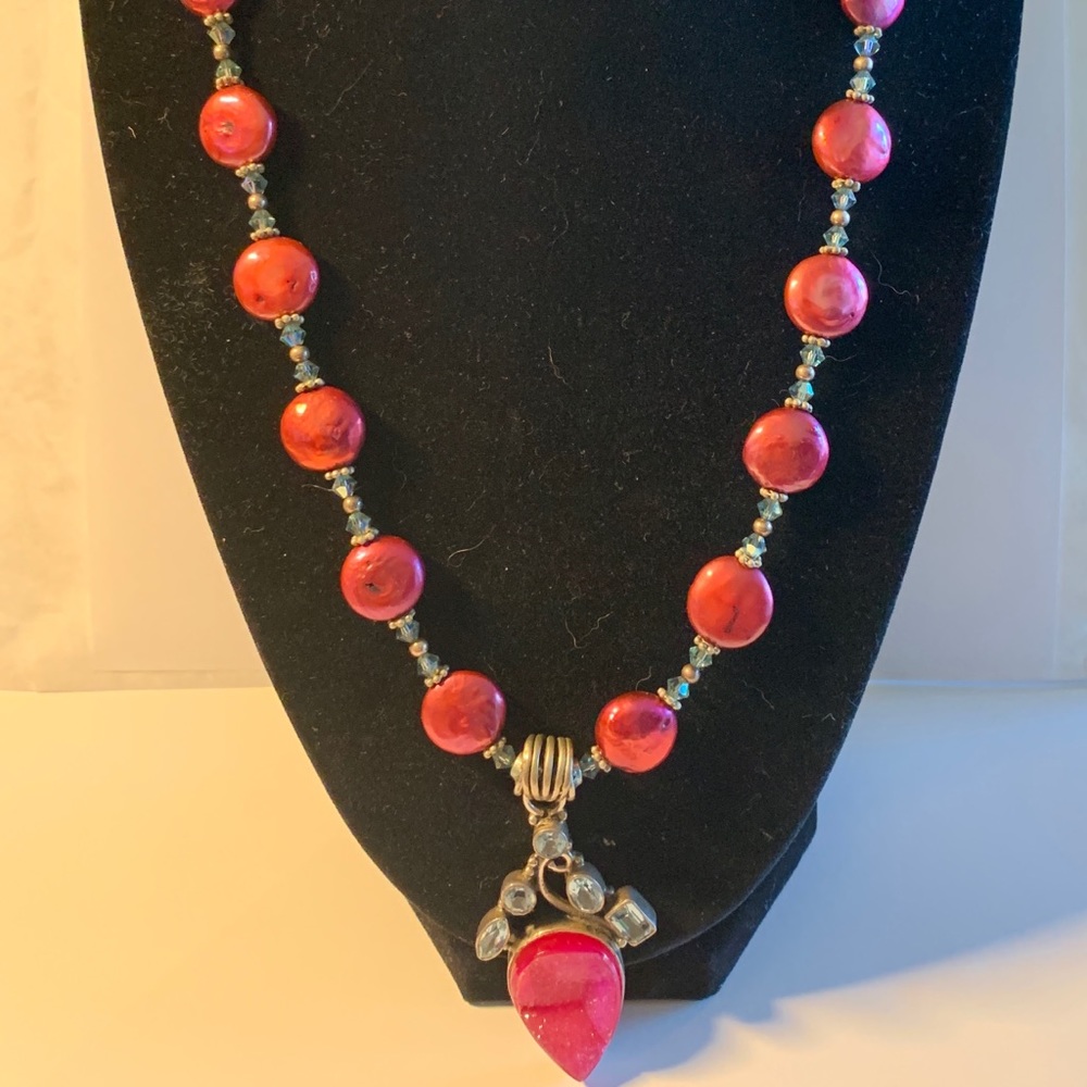 Handmade necklace and earring set